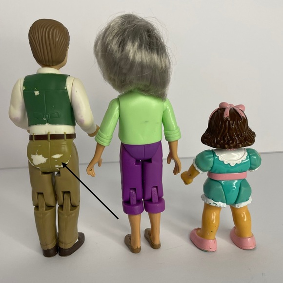 Fisher Price Loving Family Grandma Grandpa and Little Girl Stroller Mixed Years - Picture 5 of 13